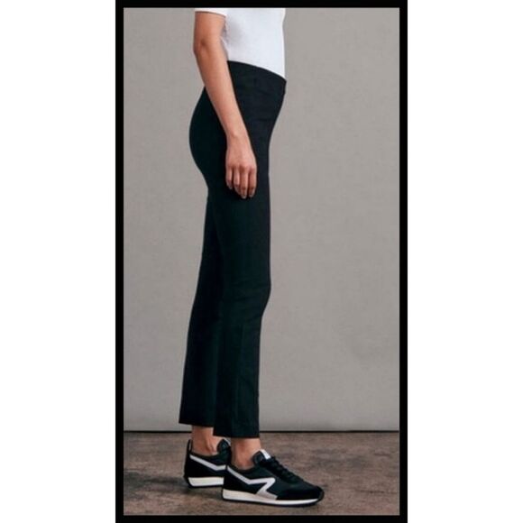 Rag & Bone Simone High Rise Slim Stretch Crop Pants Plain Front Rear Zip Black 6 - Picture 14 of 14